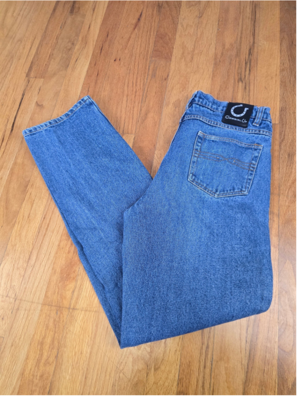 Women's Cowgirl Up Straight Leg Jeans Size 12 Blue